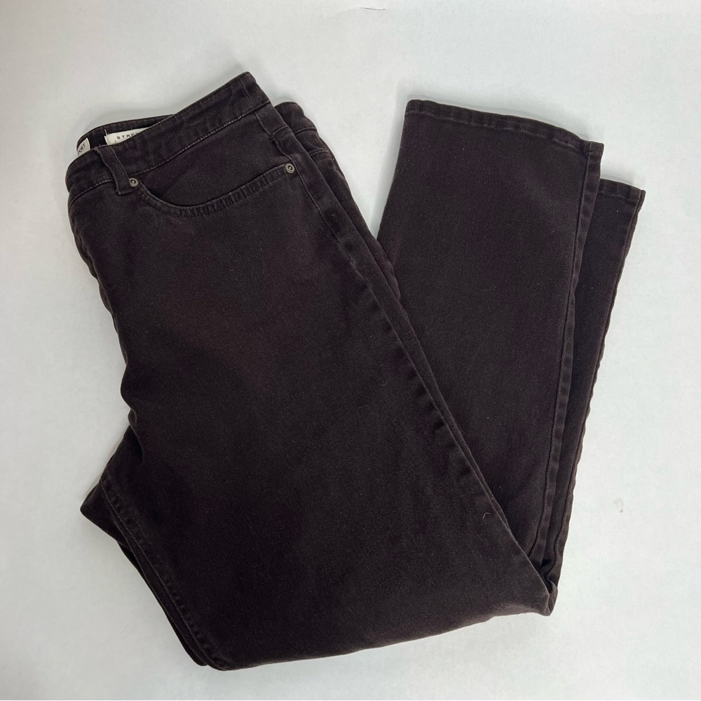 Jones New‎ York Sport Stretch Jeans Womens 12 Brown Denim Pants w/ Shape Control